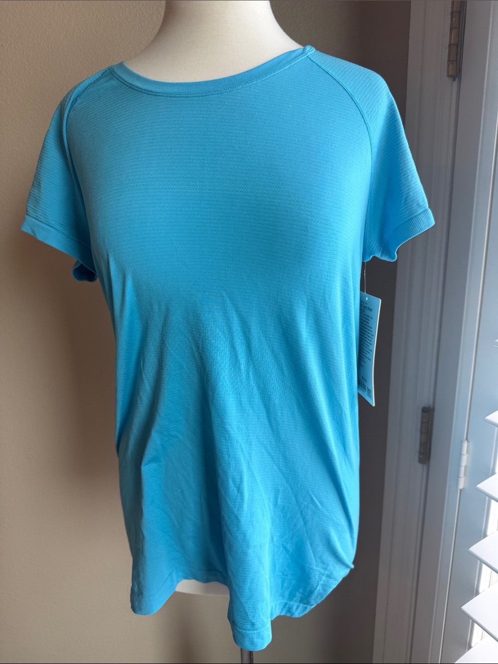 lululemon athletica Short Sleeve Tee in Bright Turquoise